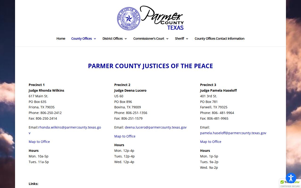 Farwell criminal history Precinct 3 justice court records