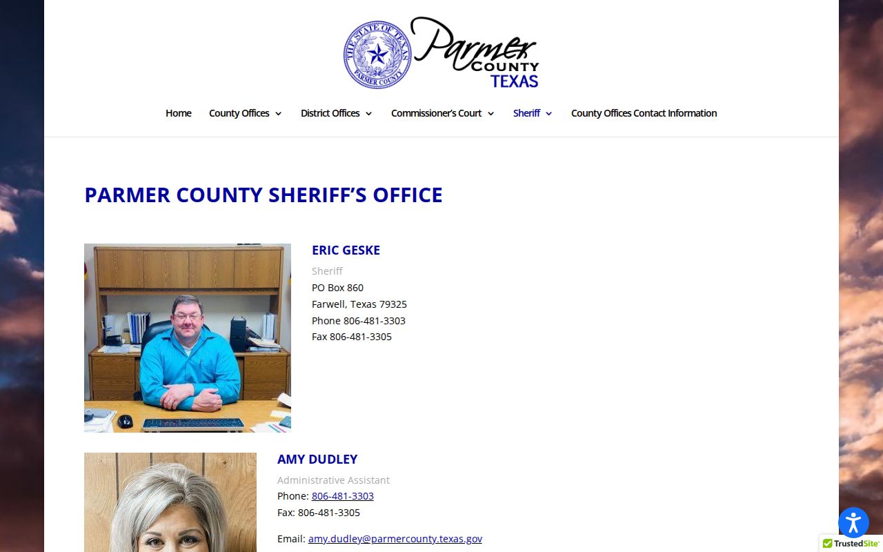 Parmer County criminal history sheriff jail and records links